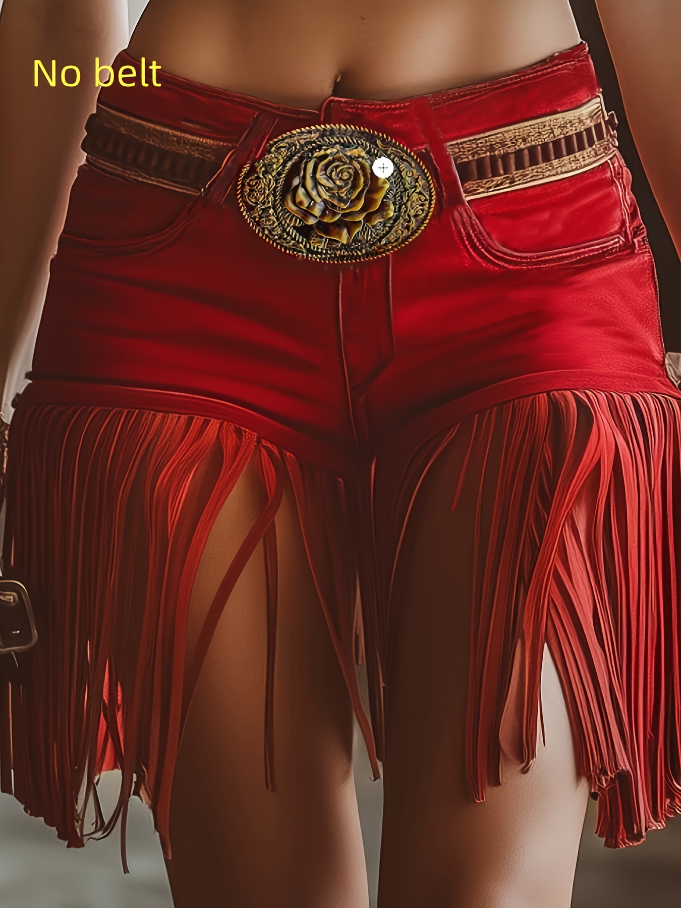 Womens Casual Sexy Tassel Mini Skirt With A Sheath Fit - Image 2